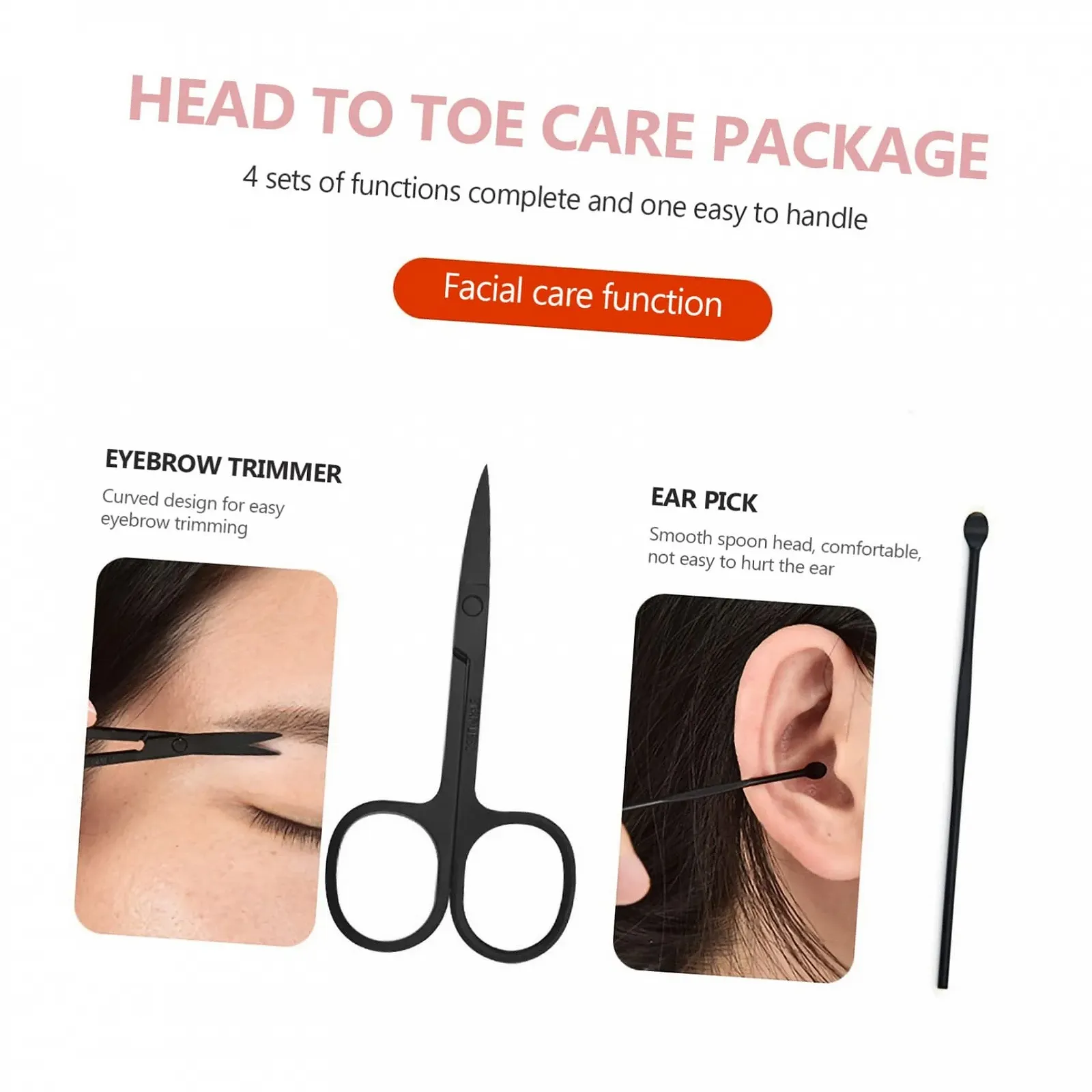 Високоякісний набір для догляду за нігтями рук і ніг, міцний і ергономічний для манікюру та педикюру, фото №2