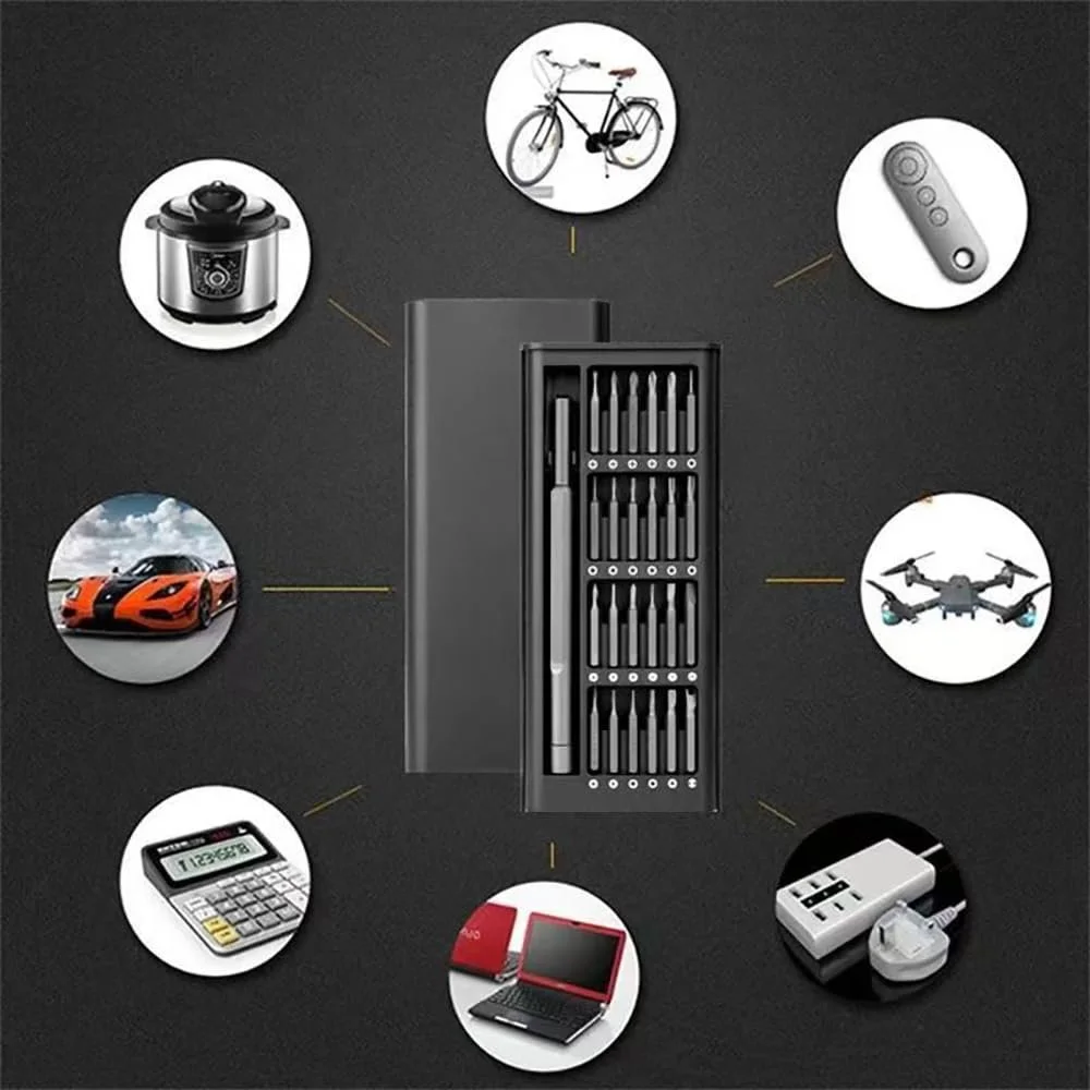 Набір прецизійних викруток 24 в 1 з 24 бітами S2 25 предметів для електроніки та окулярів, фото №3