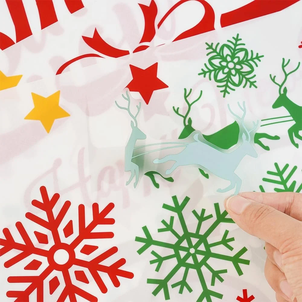 Наклейка на стіну Різдвяний декор вікон Самоклеюча, фото №3