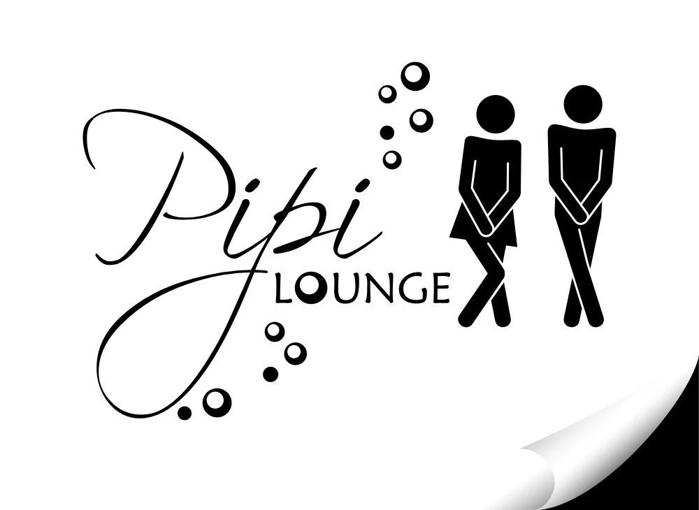 Наклейка на стіну Wall Art G019 Toilet Man Woman Pipi Lounge, фото №2