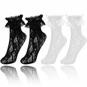 Носки Женские Кружевные, набор 2 пары - Фото 1