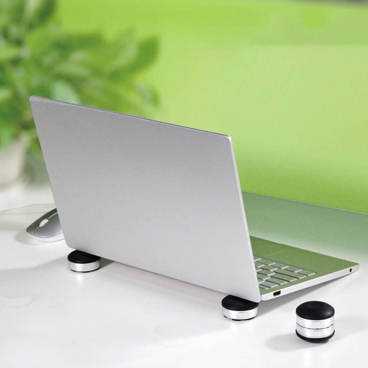 Подставка для ноутбука (2 шт.) Регулируемая по высоте Подставка для настольного компьютера Эргономичная совместимость с MacBook Способствует охлаждению и удобному положению для набора текста Легкая портативная подставка для ноутбука, фото №5