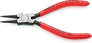 Плоскогубцы для внутренних стопорных колец KNIPEX 44 11 J1, черные, атрaментированные, с пластиковым покрытием, 140 мм synthetic.ua - Фото 1