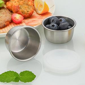 Миски з нержавіючої сталі з пластиковою кришкою synthetic.ua - Фото 1