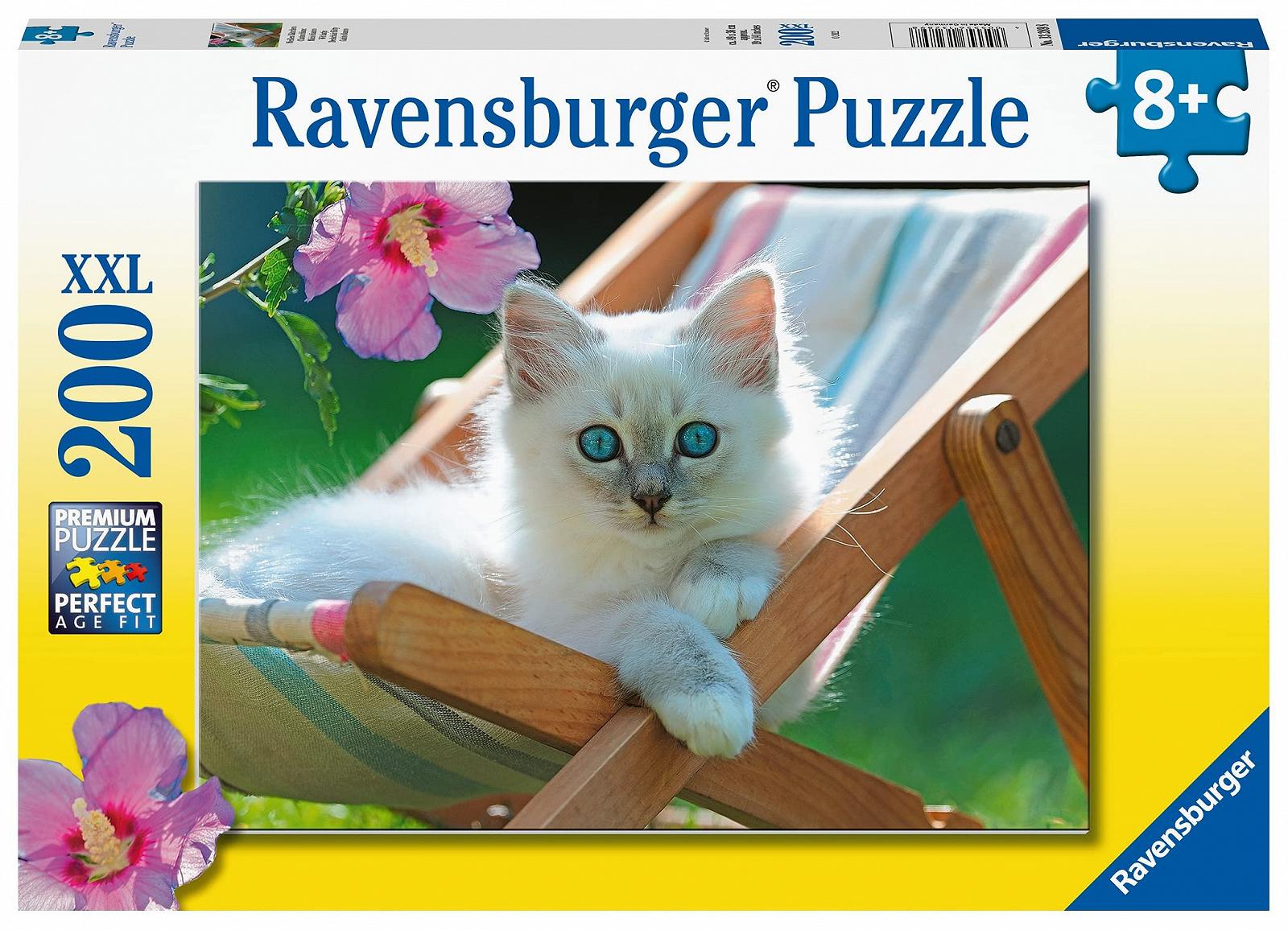Пазл Ravensburger XXL White Kitten 200 елементів, фото №1
