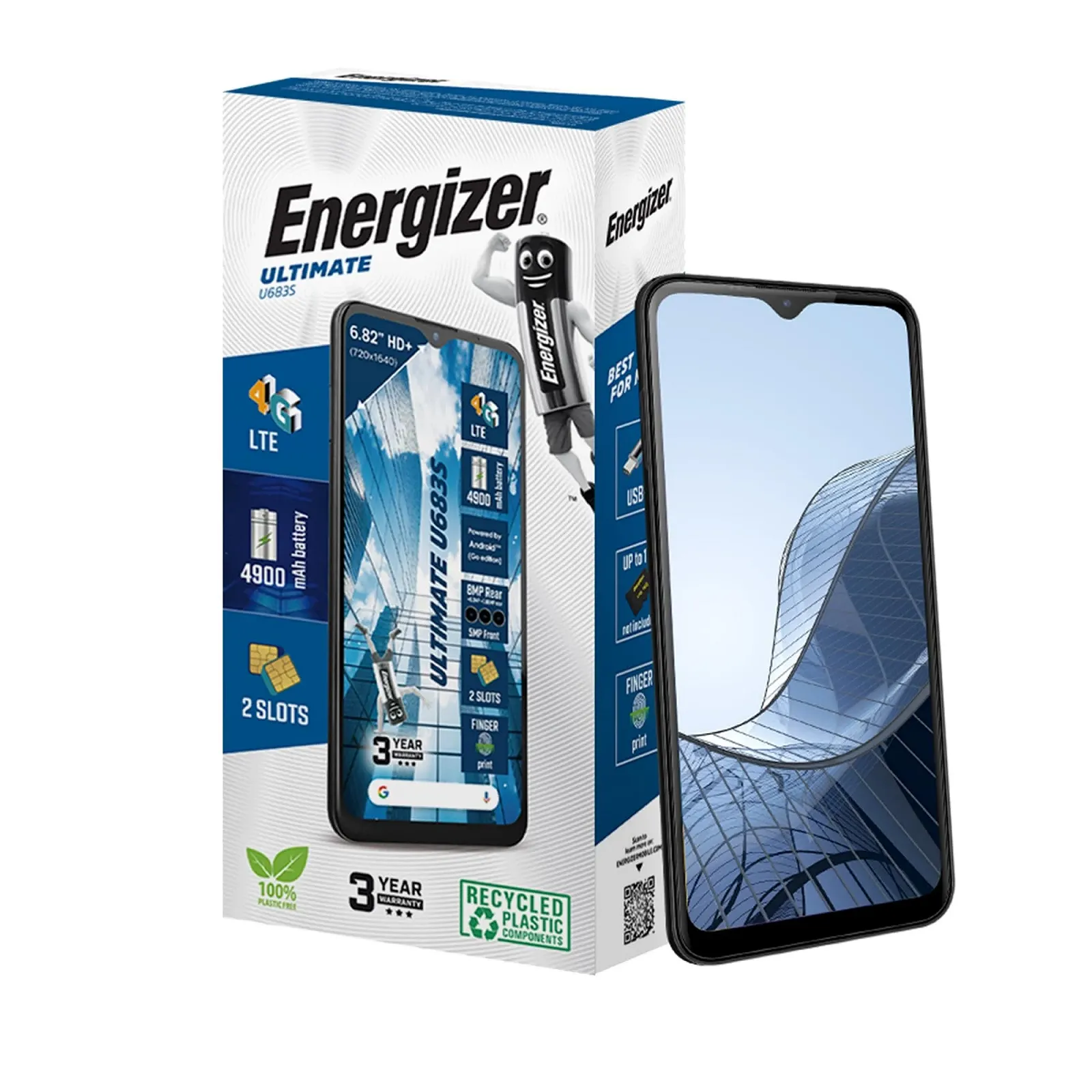 Смартфон Energizer 6.8" 4G 2/64 ГБ 4900 мАч, фото №5