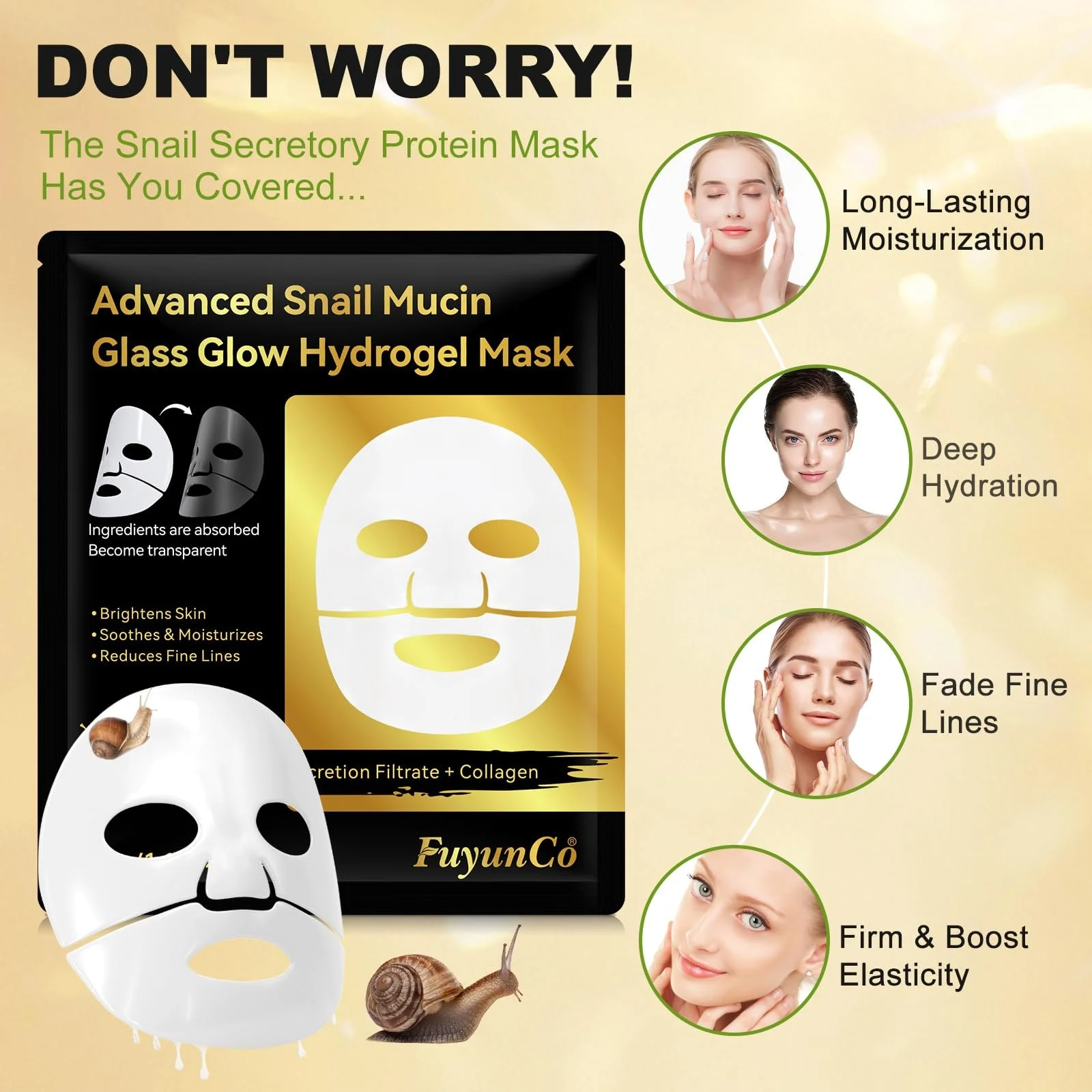 Маска для обличчя Snail Mucin для чутливої шкіри, зволожує та відновлює шкіру, антивіковий ефект, фото №11 Маска для обличчя Snail Mucin для чутливої шкіри, зволожує та відновлює шкіру, антивіковий ефект, фото №11