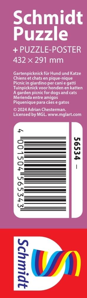 Пазл Schmidt Spiele Garden Picnic for Dogs and Cats 56534 200 элементов Травяной картон, фото №2