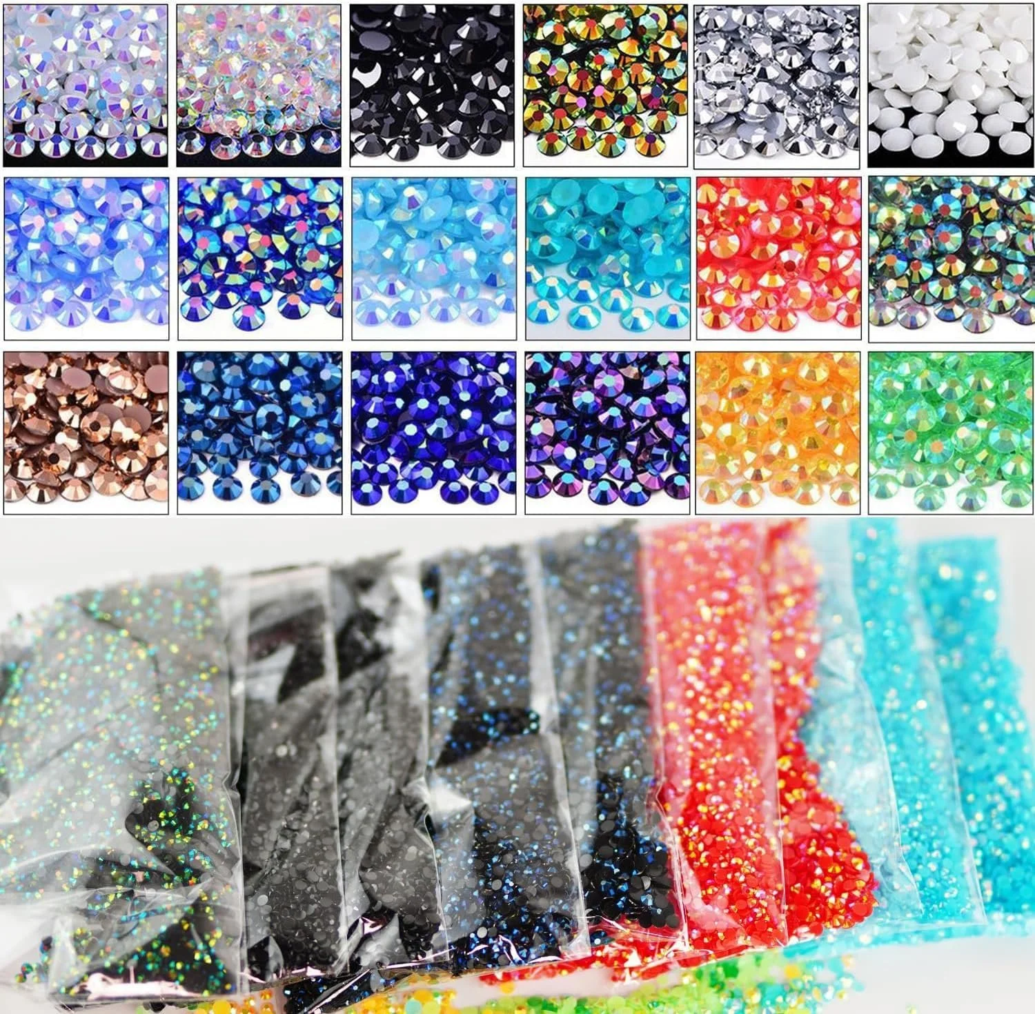 Стразы Плоские для рукоделия 4 мм SS12, изумрудно-зеленые с серебряной основой, 5600 шт, фото №4