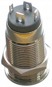 Кнопка антивандальна VJ Parts d14mm стрижка 12mm h25mm 2 положення 4 контакт індикація synthetic.ua - Фото 1