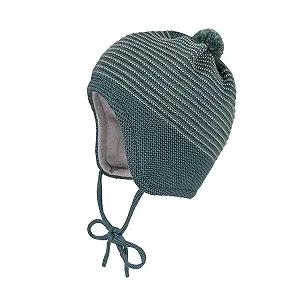 Шапка с помпоном и завязками maximo 35571 3866 Зеленый, Зеленый - Фото 1