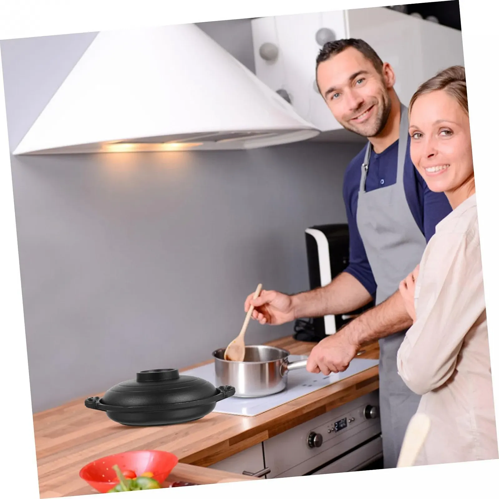 Форма для запекания керамическая антипригарная с двойной ручкой термостойкая для бибимбапа, фото №7