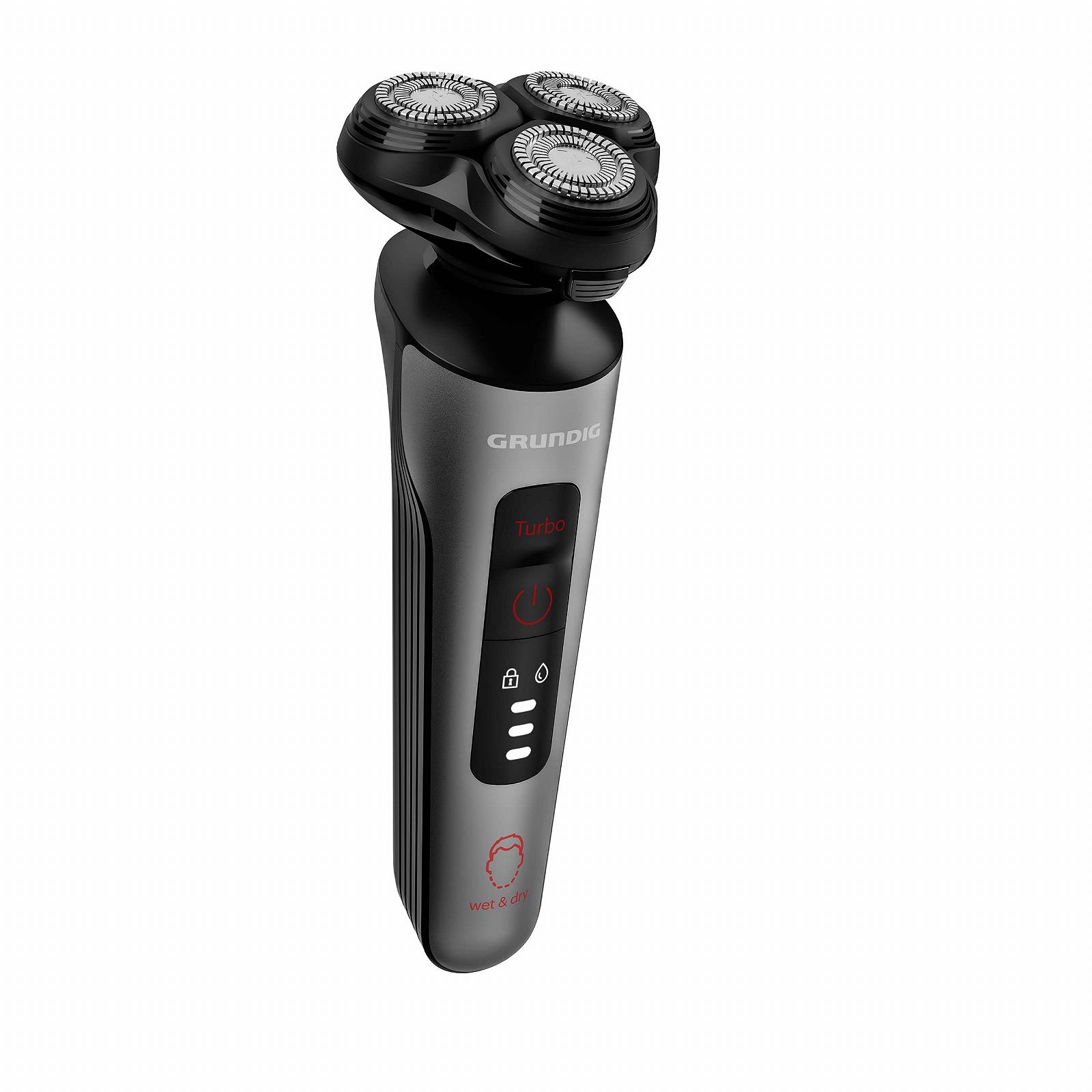 Електробритва Grundig ProClub MS 8130 BeardCare Sensor Wet & Dry Dark Matte Chrome/Red, фото №4