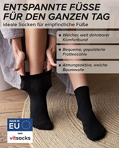 Жіночі шкарпетки vitsocks М'які комфортні з широкою гумкою, потовщені, з бавовни, (3 пари) synthetic.ua - Фото 1