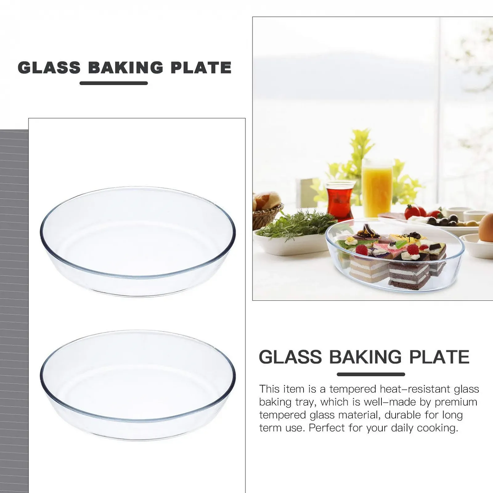 Форма для запекания жаростойкая стеклянная 1 шт., фото №6