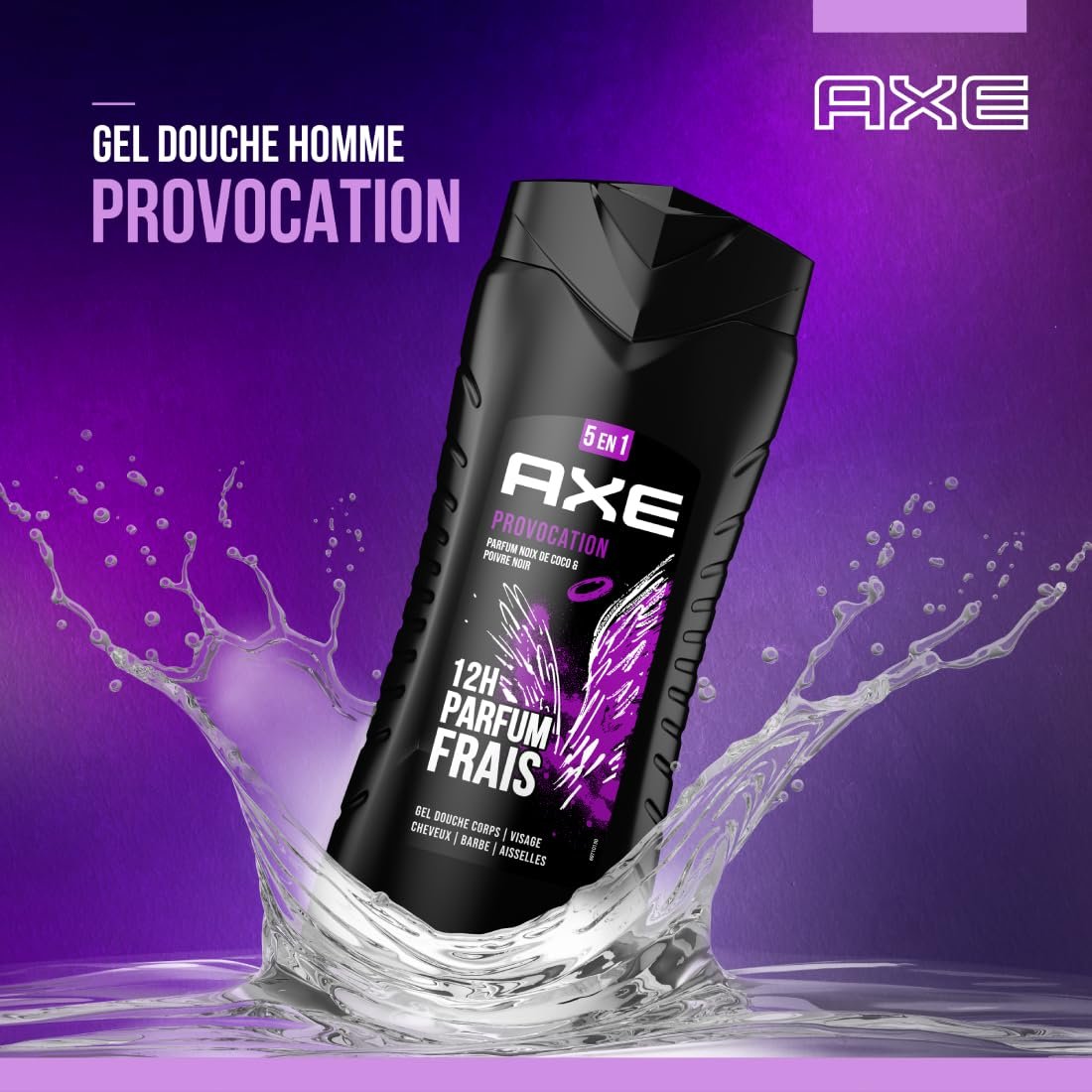 Гель для душу AXE Provocation 5-в-1 Кокос та чорний перець 400 мл宣, фото №4