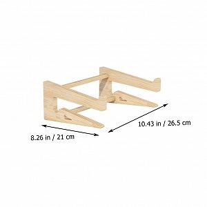 Подставка Деревянная для ноутбука Эргономичная Приподнятая Подставка для компьютера для ноутбуков Нескользящая Подставка для дисплея Стабильная Настольная подставка для офиса и дома synthetic.ua - Фото 1