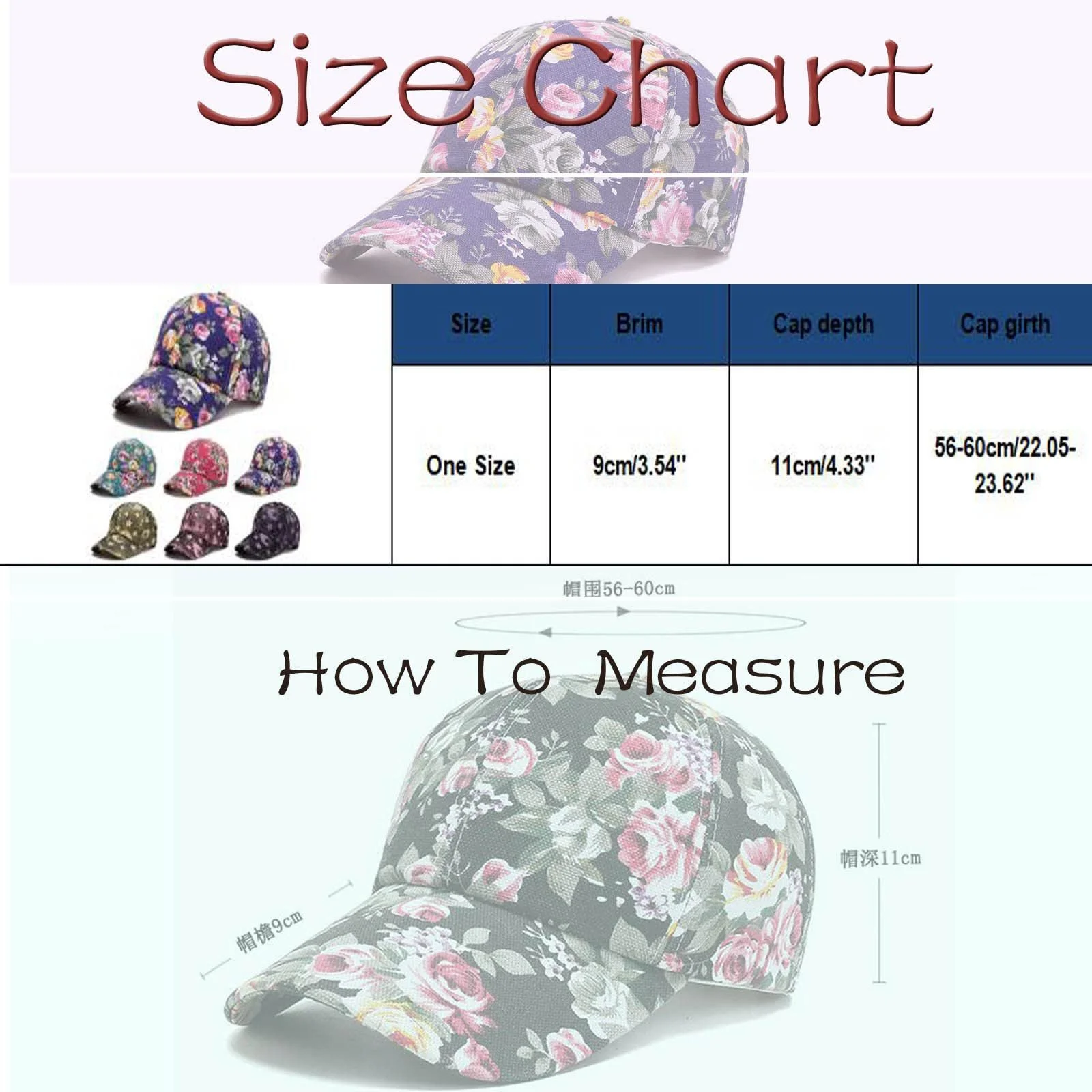 Бейсболка Yubenhong 52 см Цвет пиона для девочек, фото №3