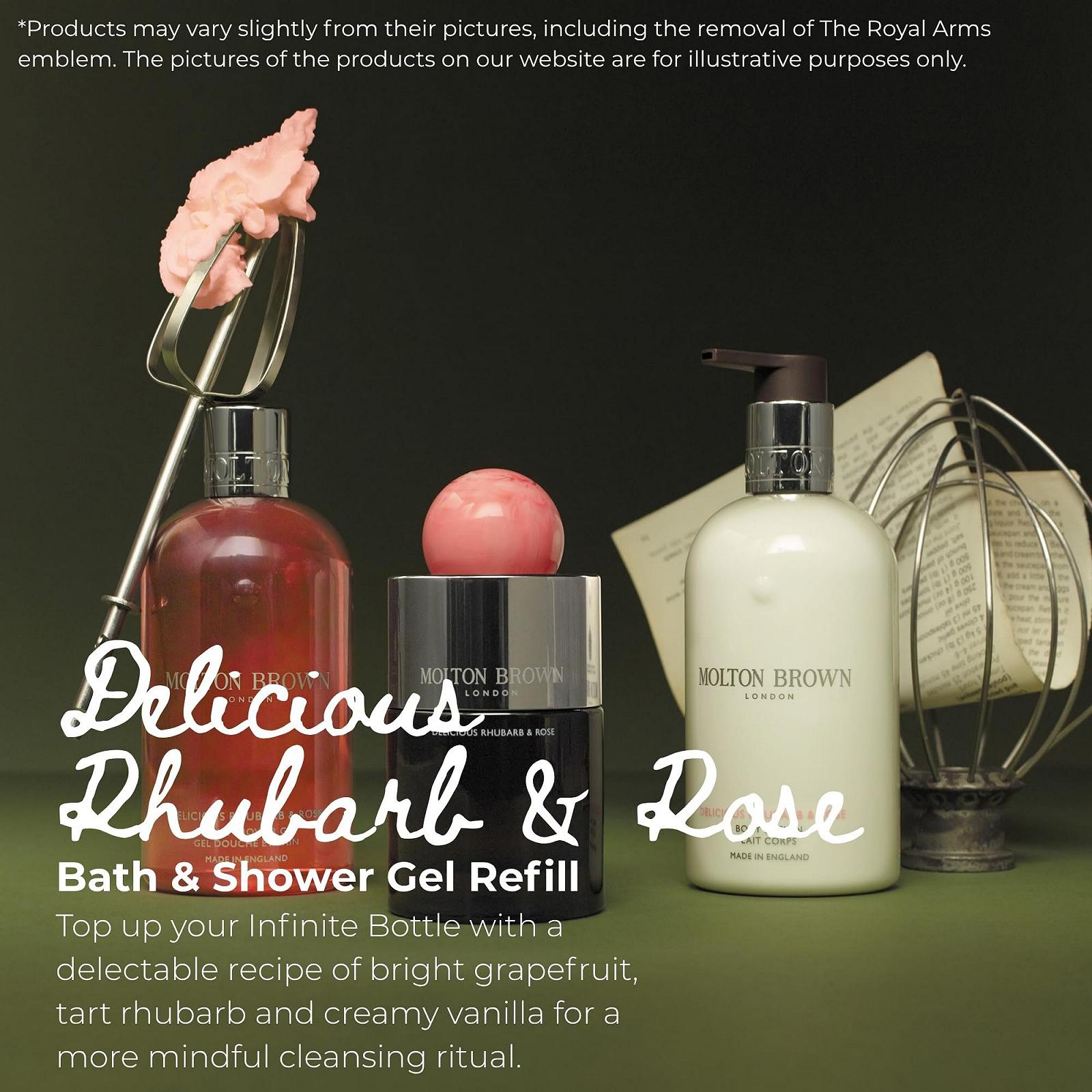 Гель для душа Molton Brown Delicious Rhubarb & Rose запасной блок 400 мл, фото №2