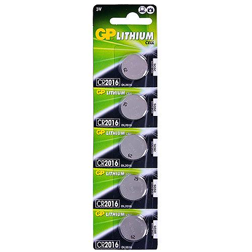 Батарея GP диск Lithium Button Cell 3.0V CR2016-8U5 літій CR2016 5 шт, фото №1