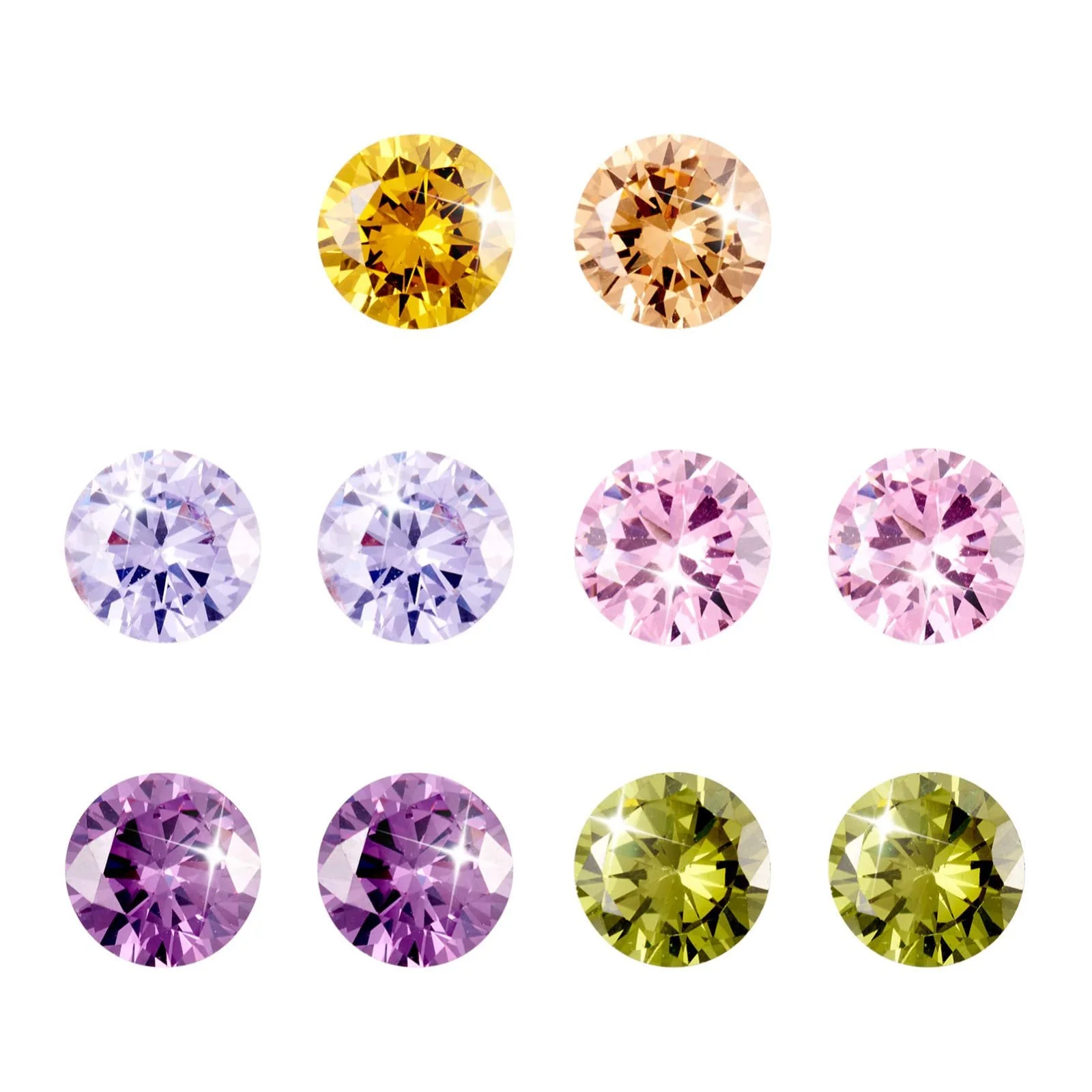 Стрази Кубічний цирконій 4 мм, грановані, форма діаманта, клас A, кришталевий колір, 50 шт, випадкові, фото №2