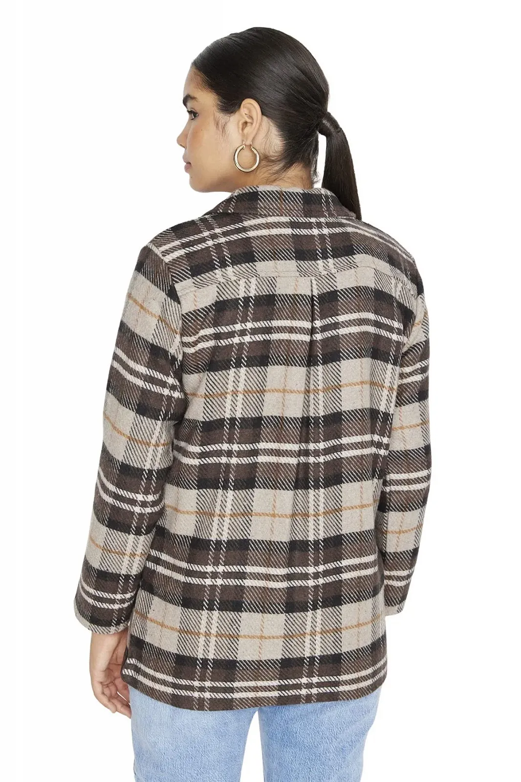 Пальто TRENDYOL Классический Черный Стандартный, фото №5 Пальто TRENDYOL Классический Черный Стандартный, фото №5