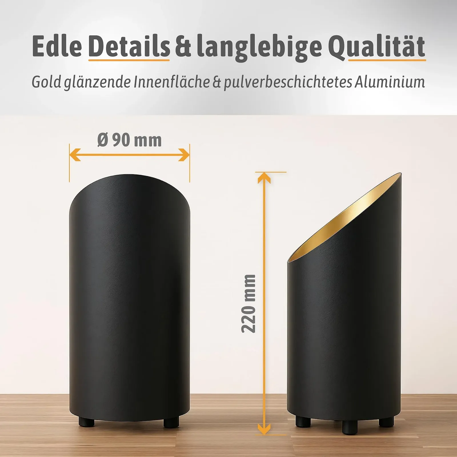 Настільна лампа та торшер SSC-LUXon Aureva 2 шт. Smart WLAN GU10 5 Вт Чорний Золотий, фото №4