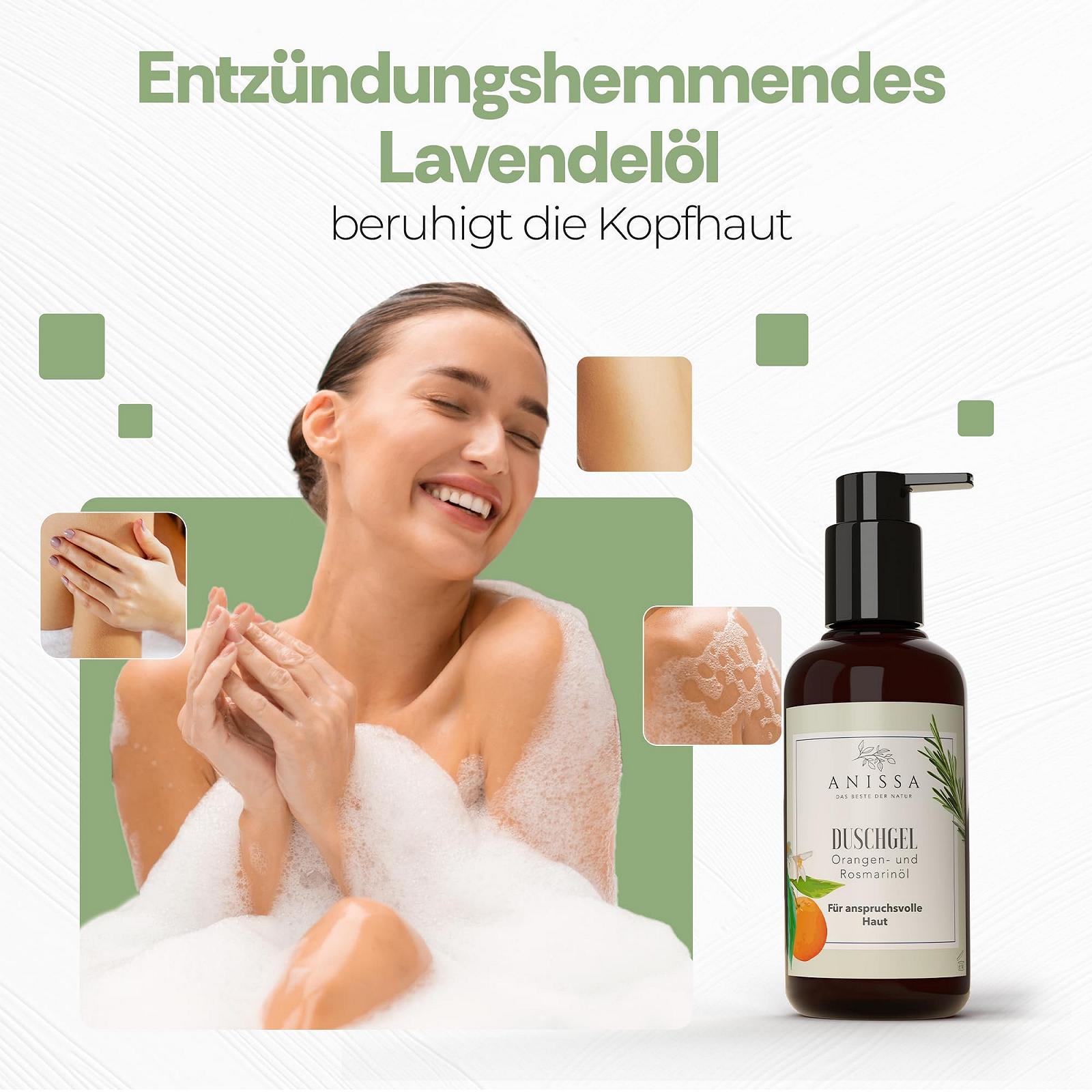 Гель для душу Anissa Naturkosmetik для чутливої шкіри зволожуючий 100 мл, фото №4