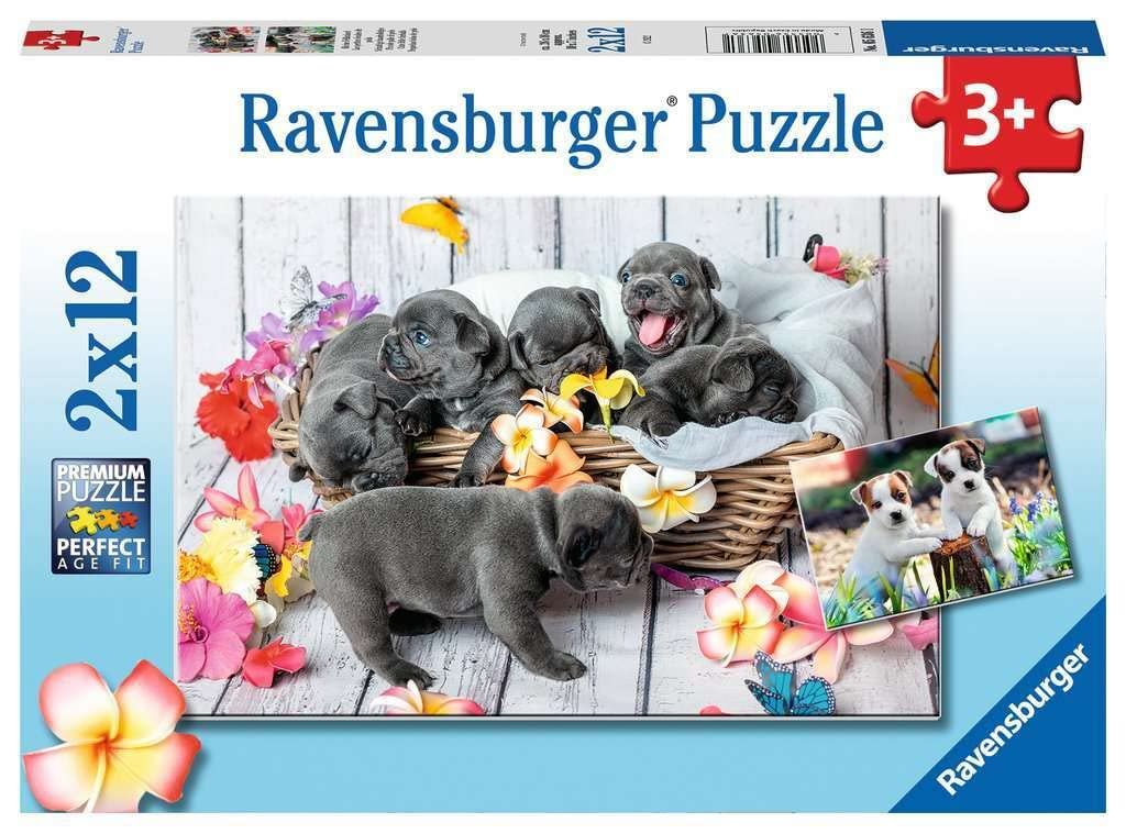 Детский пазл Ravensburger 05636 Маленькие меховые шарики 2 x 12 деталей, фото №1