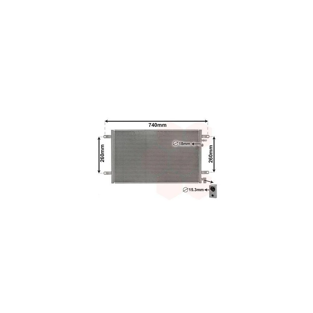 Конденсатор кондиціонера VAN WEZEL 03005237 для AUDI, фото №1 Конденсатор кондиціонера VAN WEZEL 03005237 для AUDI, фото №1