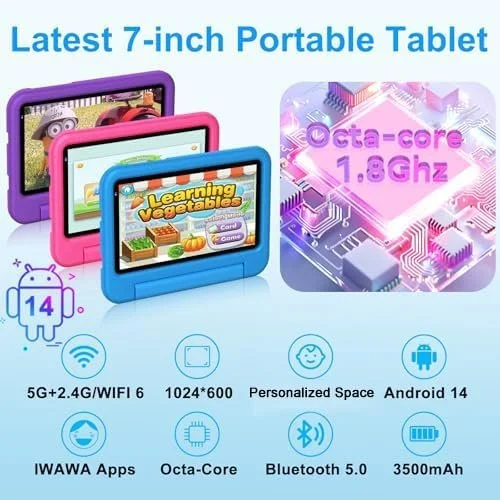 Планшет 7" DEERTIME E10 4+6/64Gb 5G 8 ядер Android 14 3500 mAh Чорний, фото №2 Планшет 7" DEERTIME E10 4+6/64Gb 5G 8 ядер Android 14 3500 mAh Чорний, фото №2