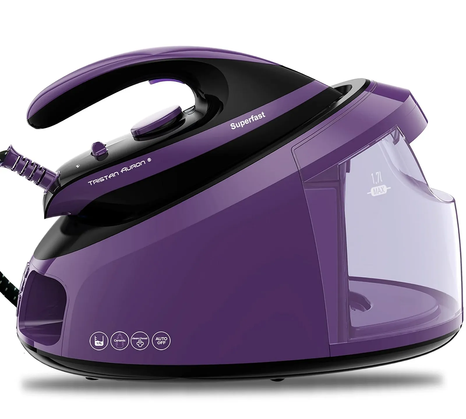 Паровая гладильная станция Tristan Auron 2800 Вт 6.5 бар 1.7 л Superfast Purple, фото №1 Паровая гладильная станция Tristan Auron 2800 Вт 6.5 бар 1.7 л Superfast Purple, фото №1