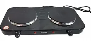 Электроплита дисковая 2-х конфорочная Rainberg RB-999 2400 Вт synthetic.ua - Фото 1