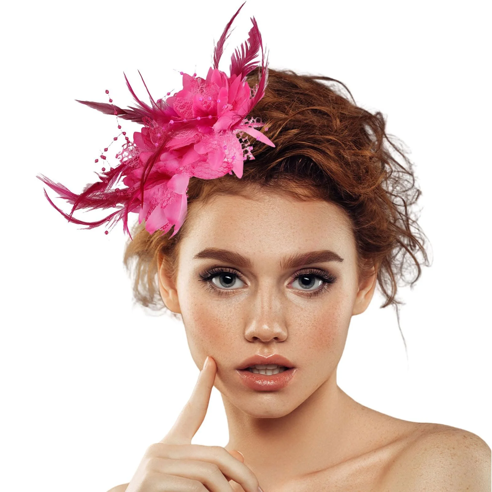 Обруч з пір'ям та штучними квітами 1920-х років, фото №4