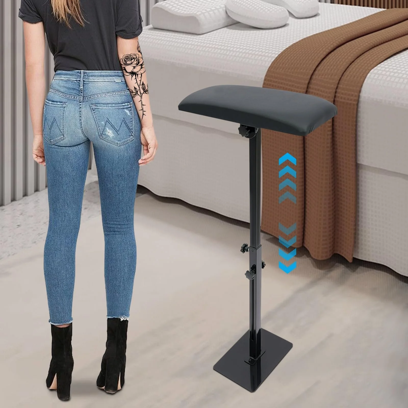 Підставка для рук Schwarz регульована 22-88 см чорна, фото №4