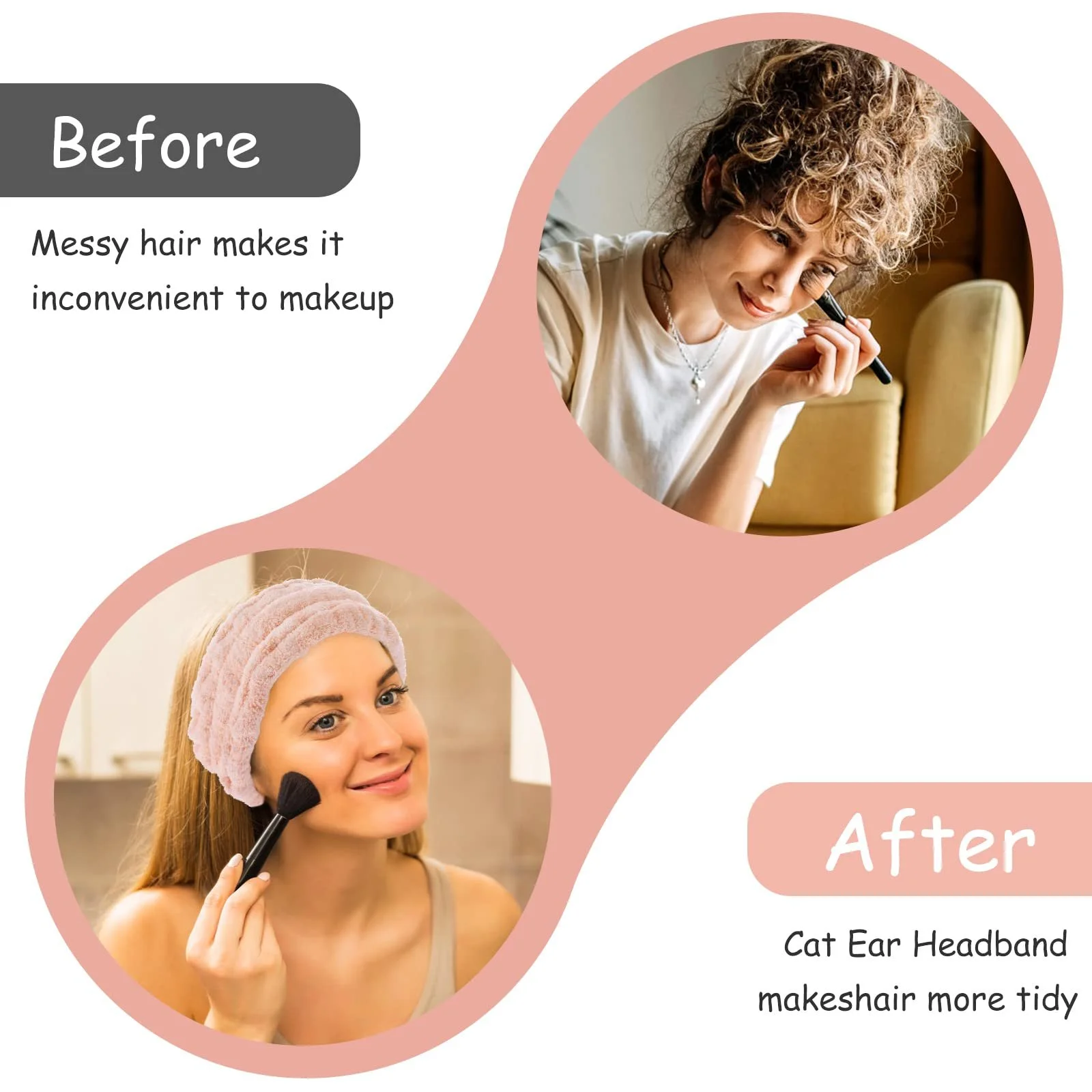 Пов'язка для голови Sibba Spa для вмивання, макіяжу, спорту, душу, фото №4 Пов'язка для голови Sibba Spa для вмивання, макіяжу, спорту, душу, фото №4