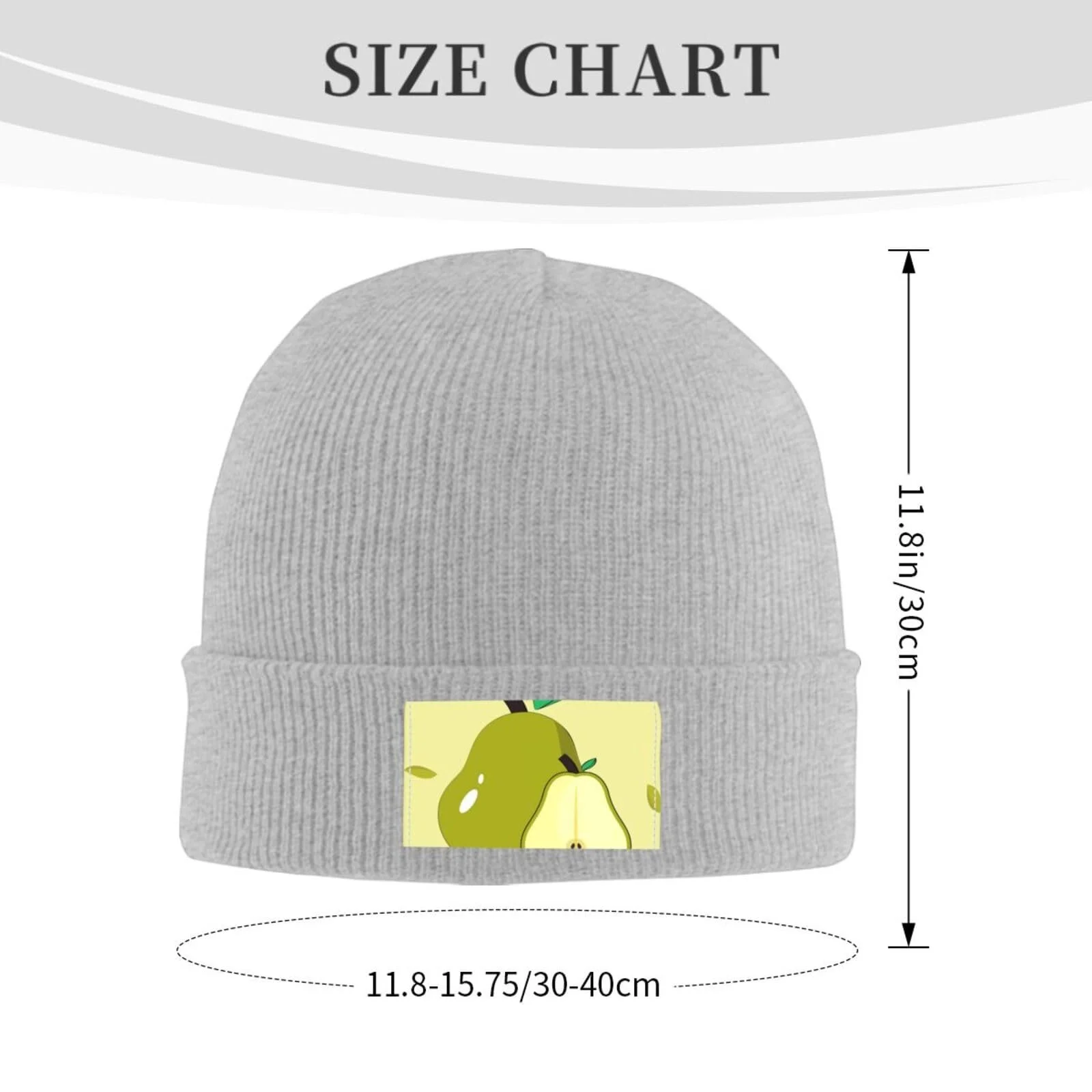 Вязаная шапка BROLEO с мультяшным рисунком груши, фото №2
