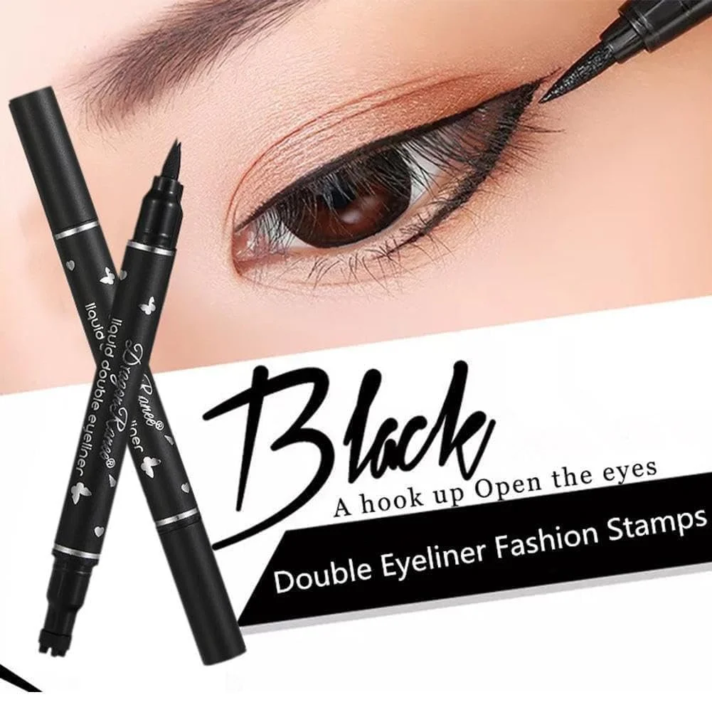 Підводка для очей Black водостійка Рідка Подвійний, фото №7