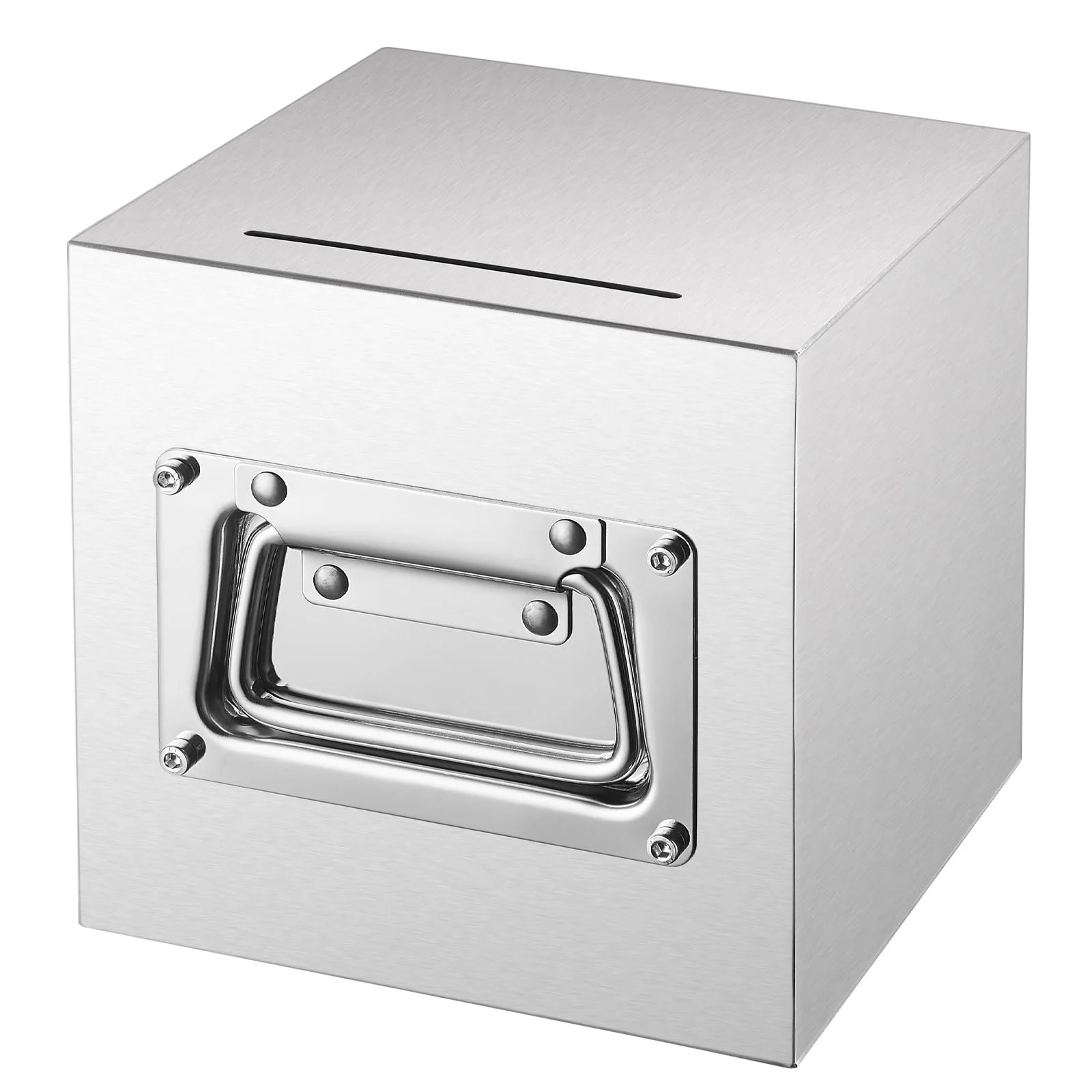 Скарбничка-сейф Велика з нержавіючої сталі з ручкою, фото №3