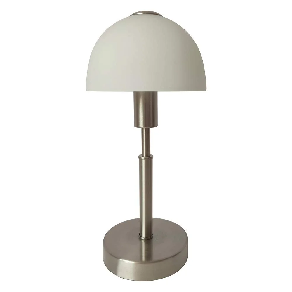 Настільна лампа Dapo MAIOLO Скляна Метал Нікель Опалове скло Біла В 33 см Д 15 см E14, фото №1