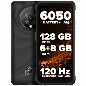 Смартфон Hammer Iron 6 5G 6GB/128GB 6.56-дюймовий 120Hz IP69 6050mAh NFC Чорний - Фото 1