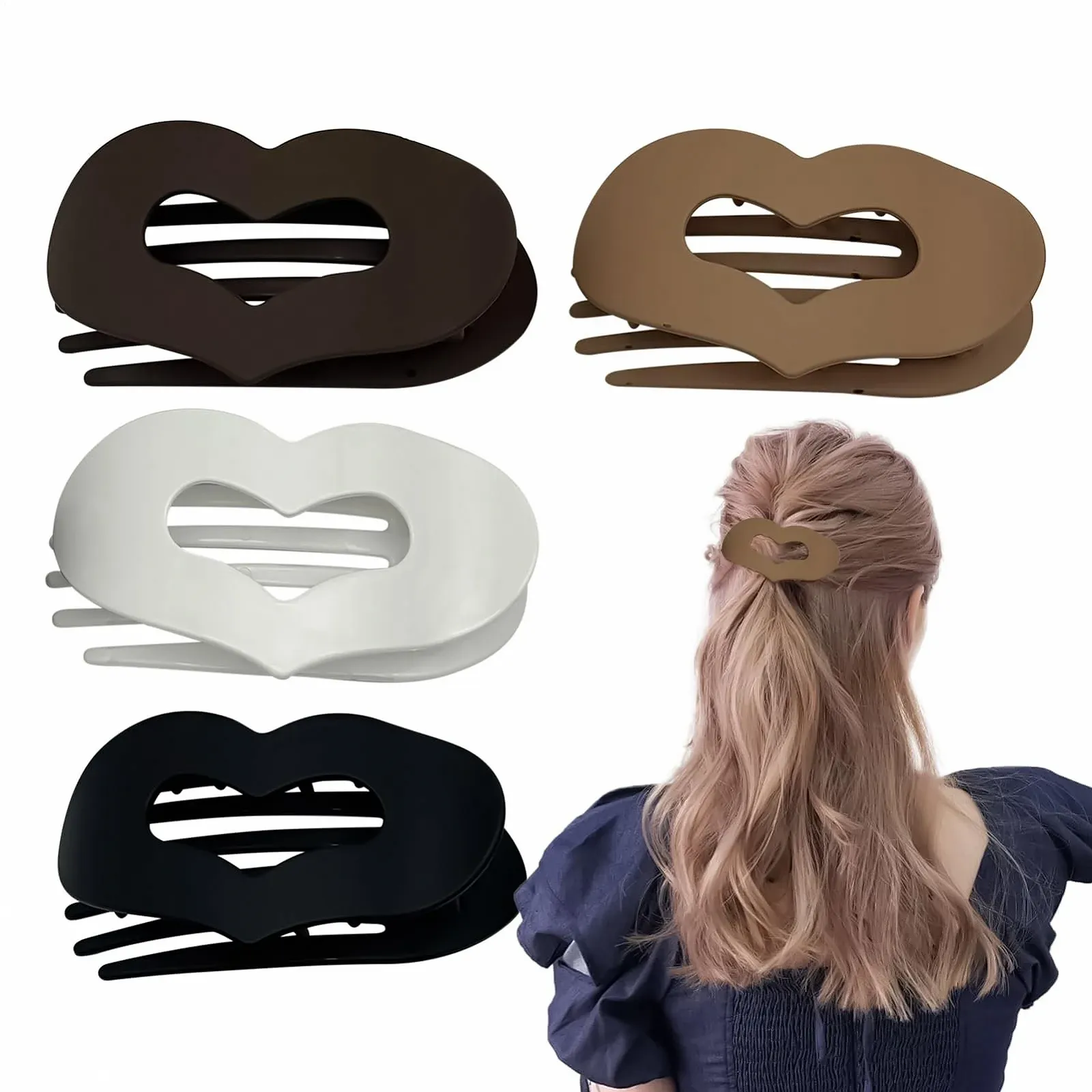 Заколка для волос Herz Flachclip французская, 4 шт, фото №8 Заколка для волос Herz Flachclip французская, 4 шт, фото №8