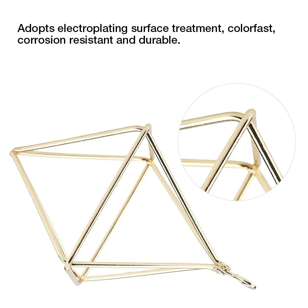 Держатель для воздушных растений Garosa Геометрический Железная проволока 6 x 6 x 9 см Золотой, фото №6