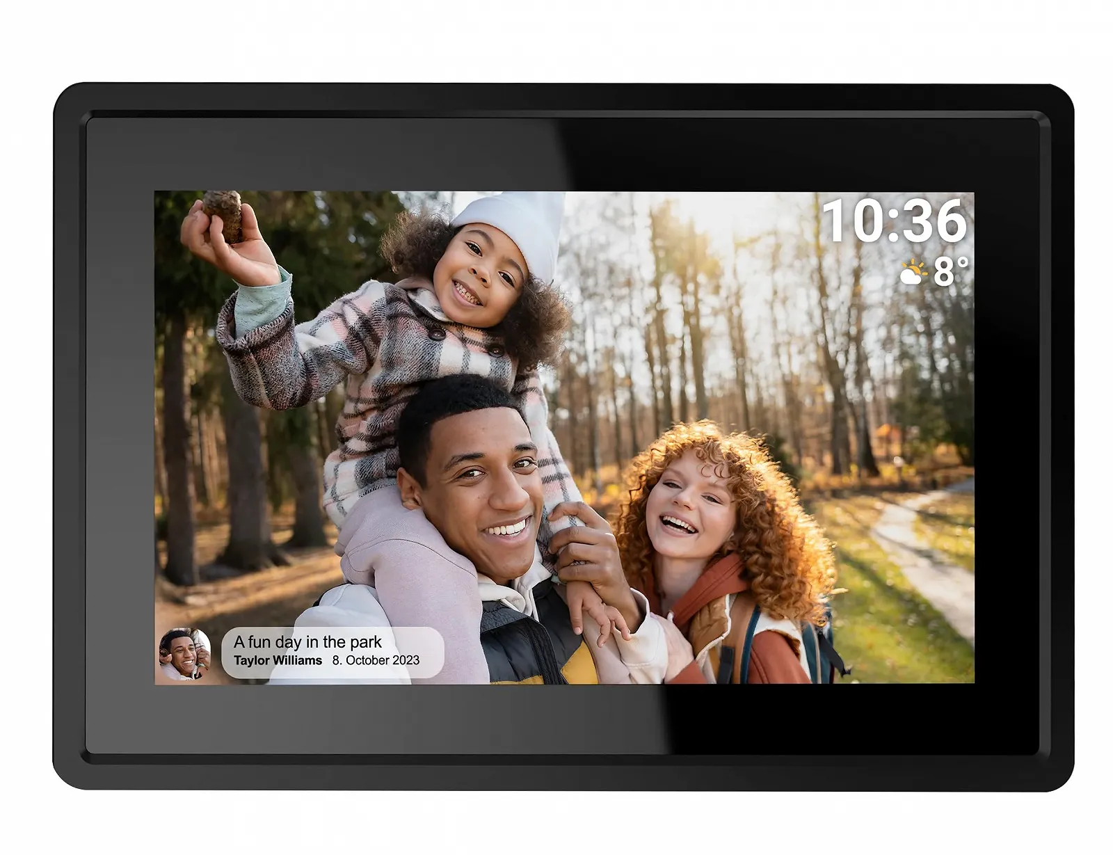 Цифровая Wi-Fi фоторамка Denver PFF-725B 7 дюймов IPS Сенсорный экран 8GB Черная, фото №1