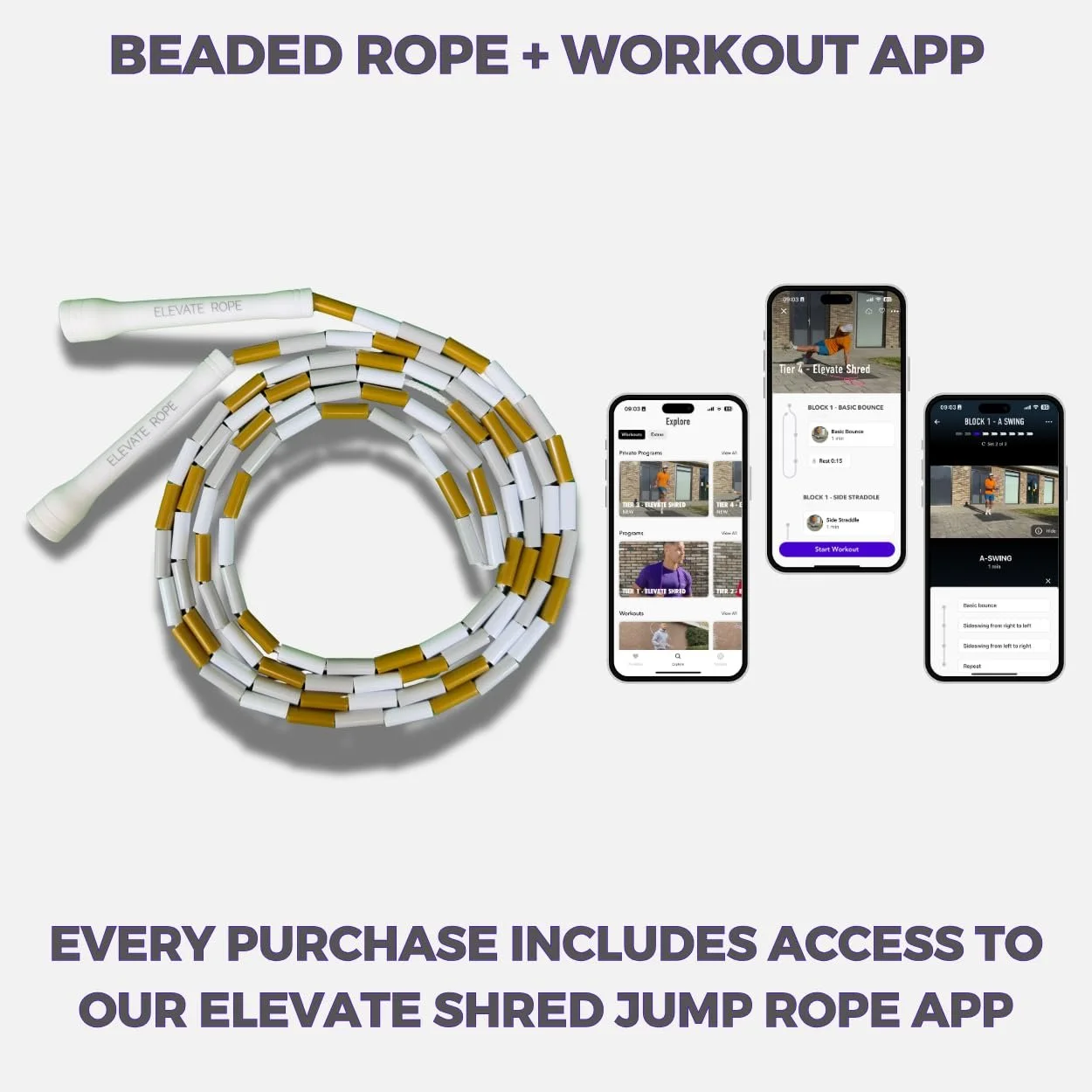 Скакалка бісерна Elevate Rope Регульована 3 м Без заплутування, фото №7 Скакалка бісерна Elevate Rope Регульована 3 м Без заплутування, фото №7