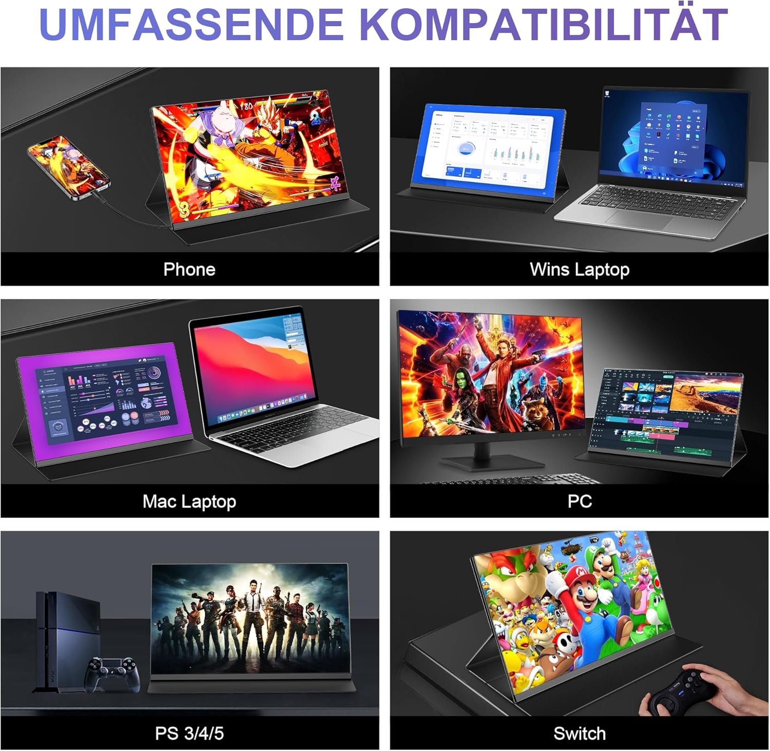 Монитор портативный 15.6" JEEJIA P4 Full HD IPS 60 Гц, фото №5 Монитор портативный 15.6" JEEJIA P4 Full HD IPS 60 Гц, фото №5