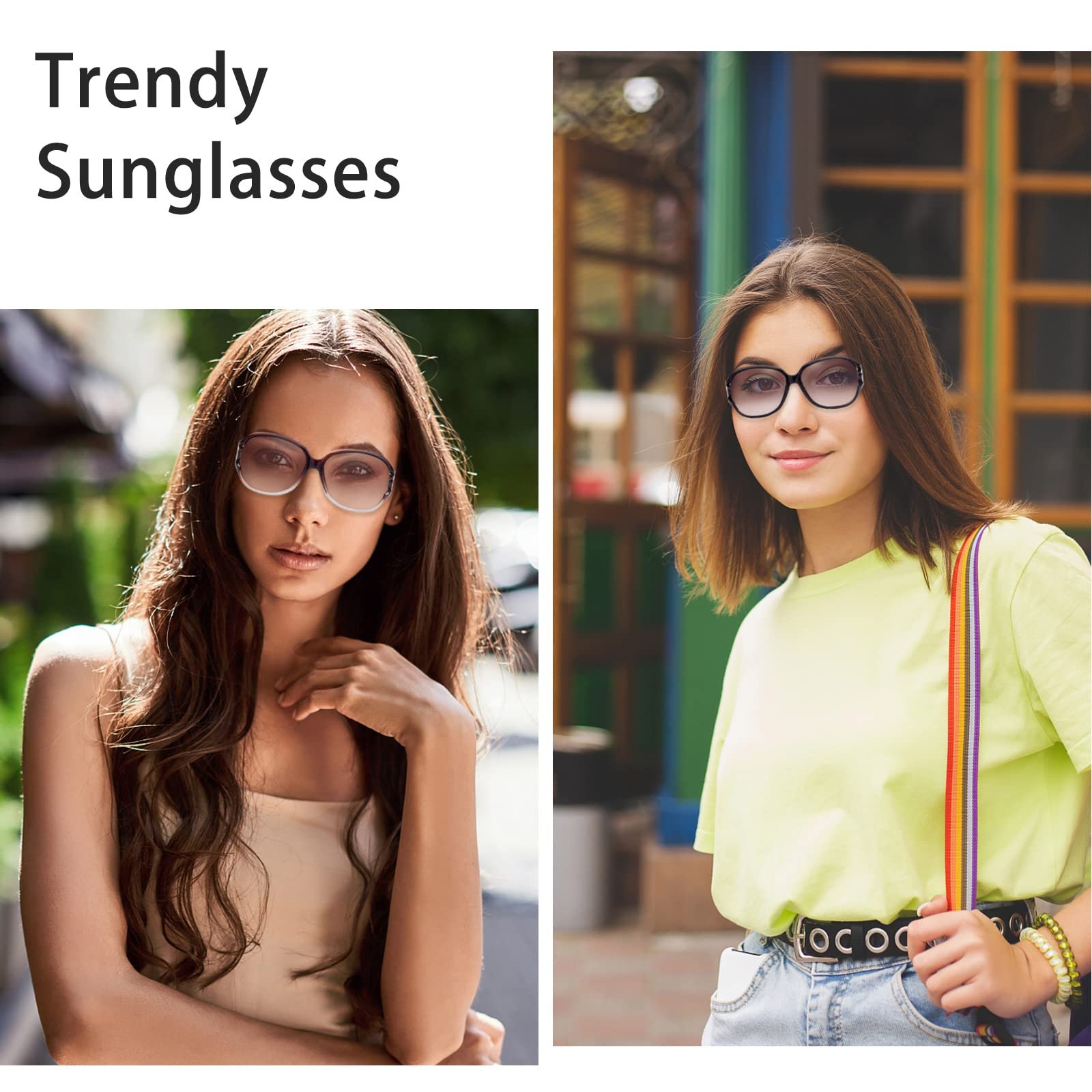 Сонцезахисні окуляри E & R Elegant Rabbit Класичні вінтажні 2 шт. 3043, Чорний/Коричневий, M, фото №4