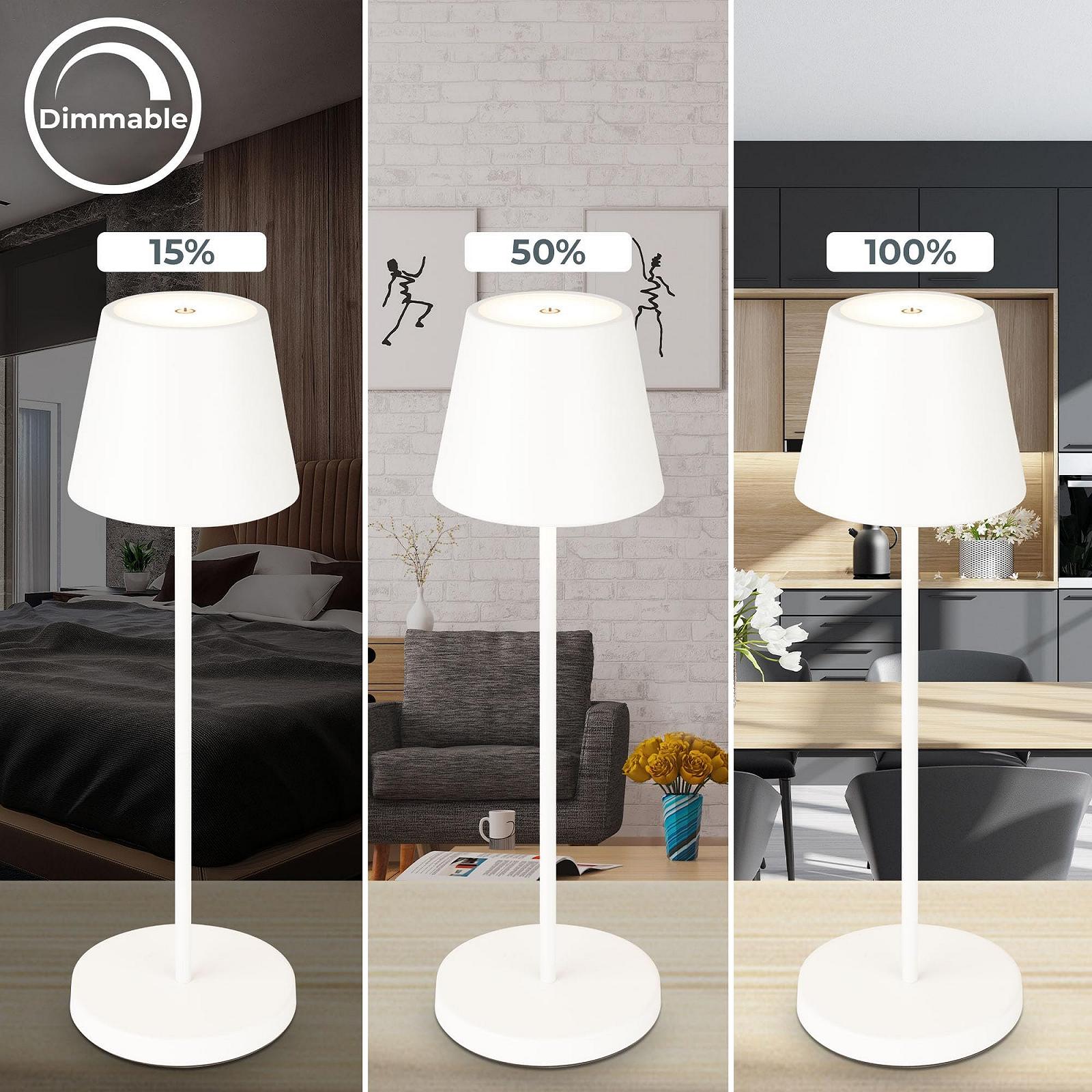 Настільна лампа B.K.Licht LED Wireless Dimmable USB-C IP54 Білий, фото №5