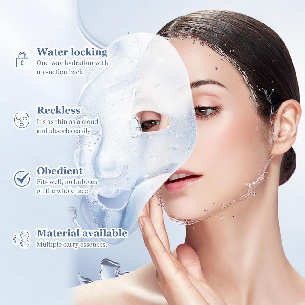 Маска для лица KUIRUNRX® Набор 10 шт, Увлажняющие маски для ежедневного ухода за лицом для различных потребностей кожи, Спа-уход за кожей, Успокаивает, Увлажняет, фото №5