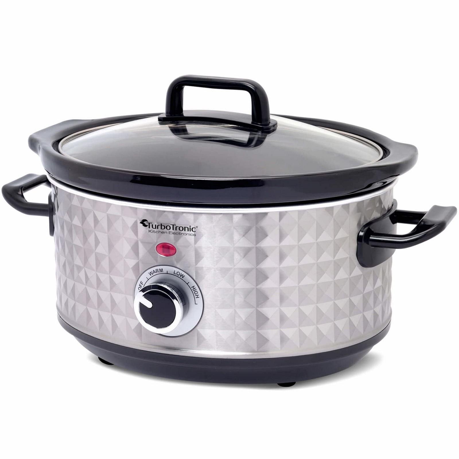 Мультиварка TurboTronic Slow Cooker Ємність 3.5 л функція смаження функція підігріву Стример Підстаканник Су-вид Ретро Винтажний дизайн Алмазний візерунок, фото №4